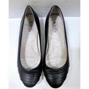 Cliffs White Mountain Hilt Comfort Shoes Women Size 8 Black Slip On Flat